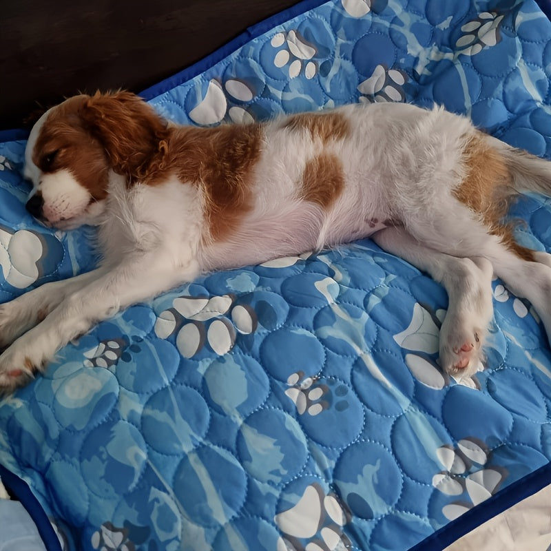 Large Dog Bed with Animal Print Design and Polyester Filling