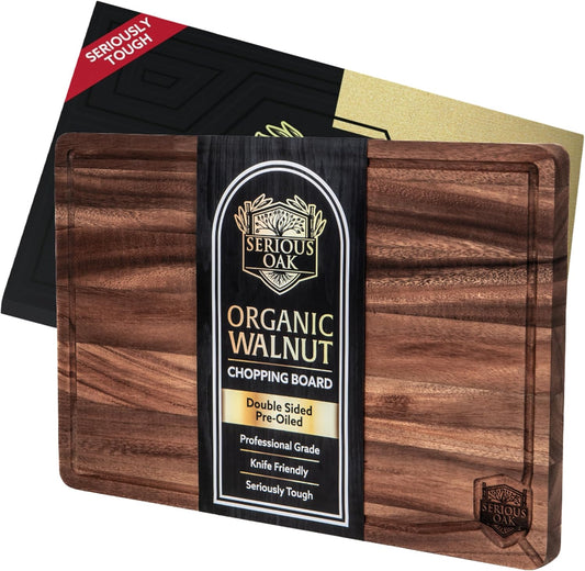 Walnut Cutting Board with Juice Groove 18” x 12”