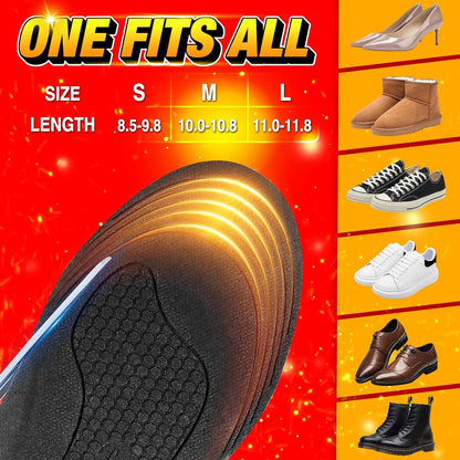 Rechargeable Heated Insoles with 3-Level Remote Control and 8-Hour Battery