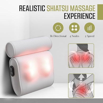 Waterproof Bath Pillow with Massaging Texture and Suction Cups for Head and Neck Support