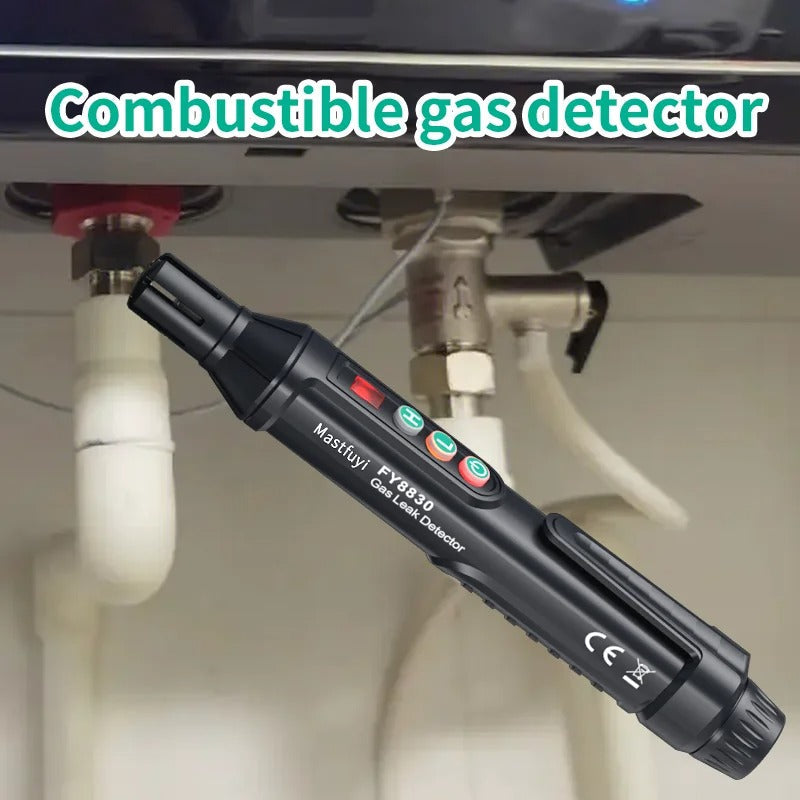 Handheld Gas Leak Detector with a Semiconductor Sensor, Sound and Light Alarm and Adjustable Sensitivity