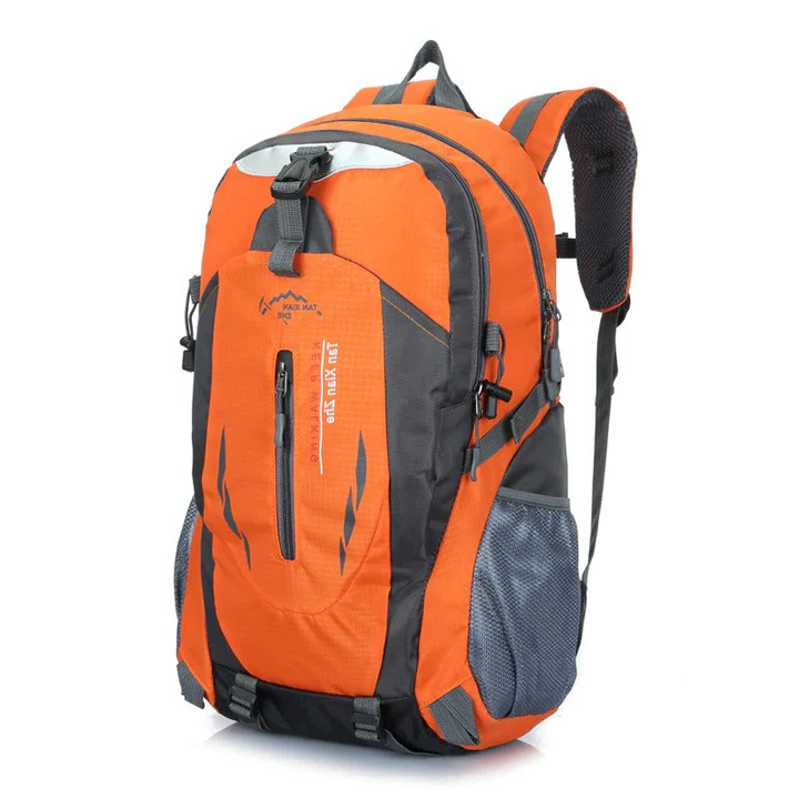 Waterproof Nylon Travel Backpack with Padded Straps and Multiple Pockets