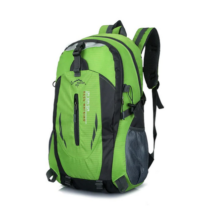 Waterproof Nylon Travel Backpack with Padded Straps and Multiple Pockets