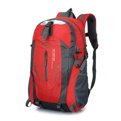 Waterproof Nylon Travel Backpack with Padded Straps and Multiple Pockets