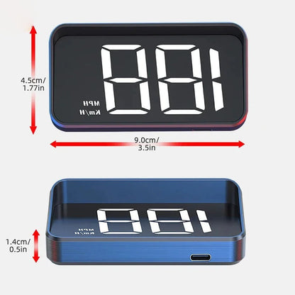 Windshield Heads Up Display with Digital Speedometer and GPS Tracking