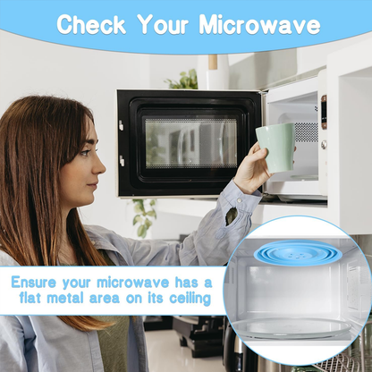 Collapsible Silicone Microwave Cover with Magnetic Storage and Steam Vents