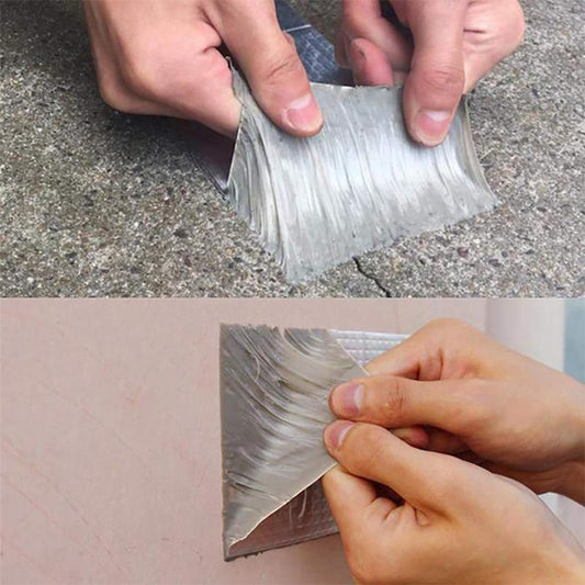 Waterproof Butyl Tape with Aluminum Foil Backing and Cold Weather Performance, 5 Meters