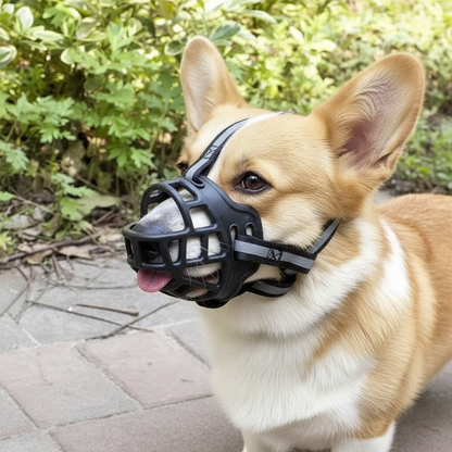 Breathable Mesh Dog Muzzle with Adjustable Straps, 6 Sizes for 10-130lb Dogs