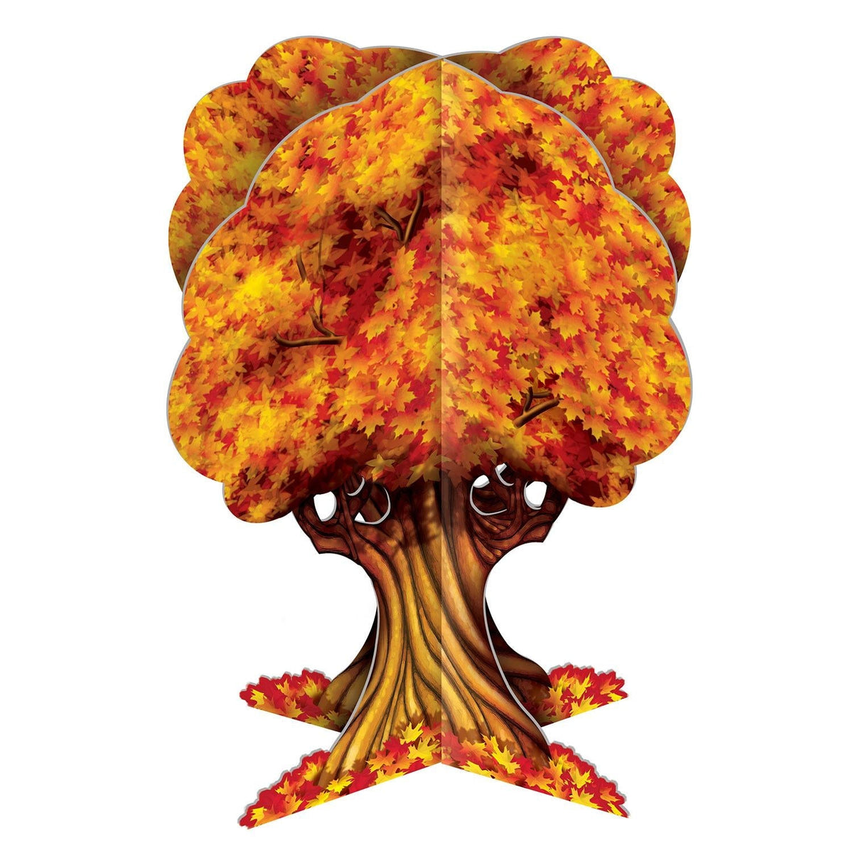 Interlocking 3D Autumn Tree Table Centerpieces in Set of 12 for Holiday Dining