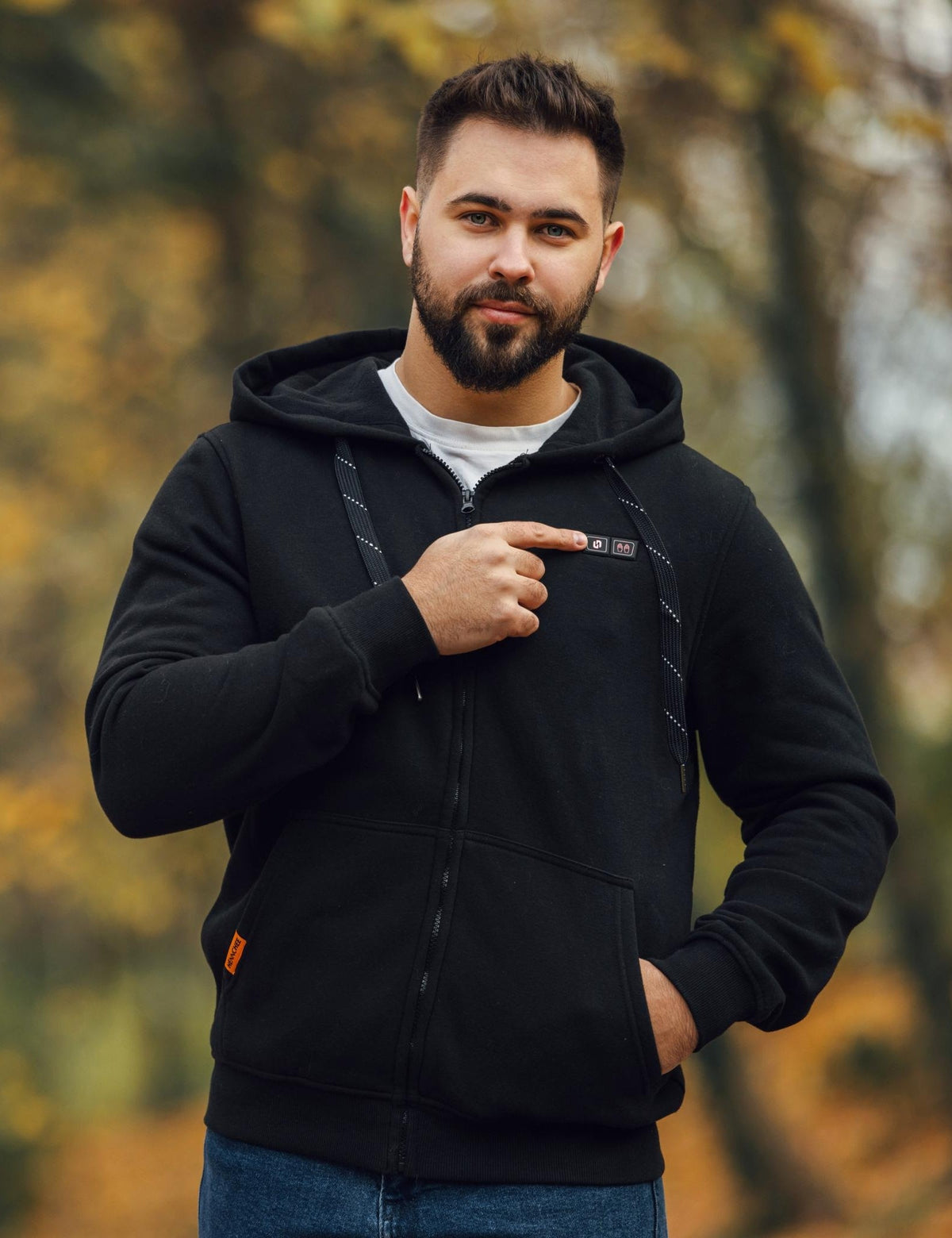 Heated Zip Hoodie with Five Warming Zones and Dual Zone Controls for Cold Weather