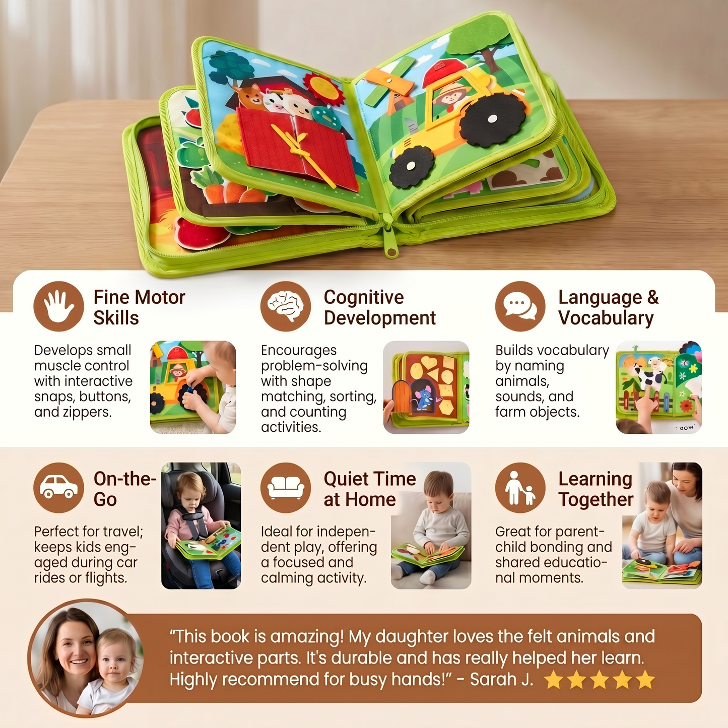 Farm Animals Story Book with Colorful Illustrations