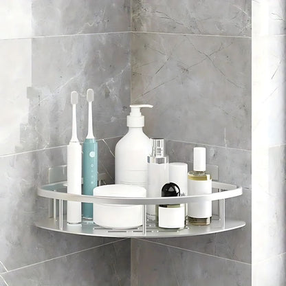 Wall Mounted Shower Caddy with Rust Resistant Aluminum and Quick Drainage Base