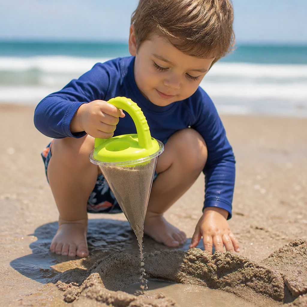 Kids Sand Funnel Toy for Beach Drawing and Pouring Play