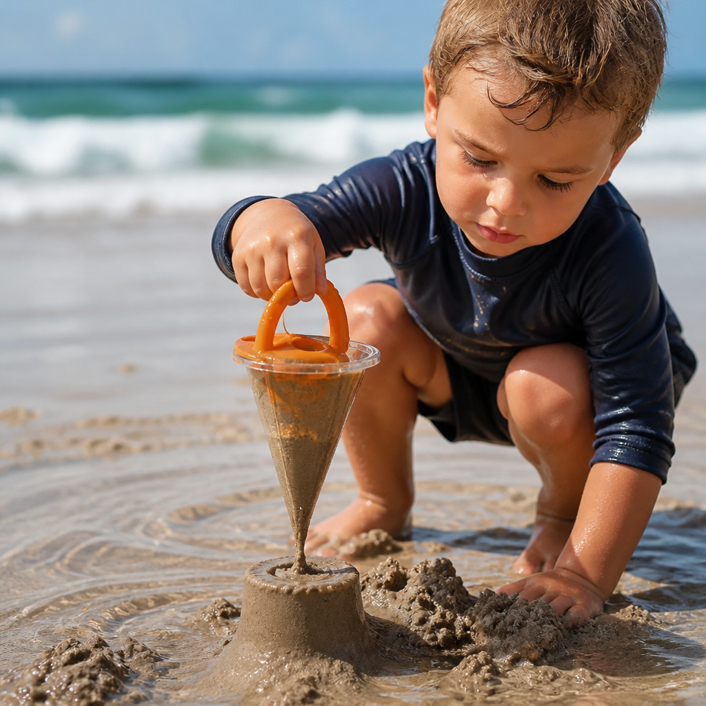Kids Sand Funnel Toy for Beach Drawing and Pouring Play