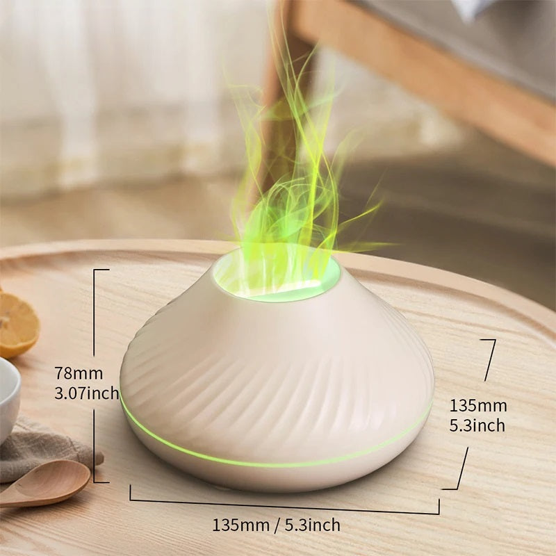 Essential Oil Diffuser with LED Flame Effect