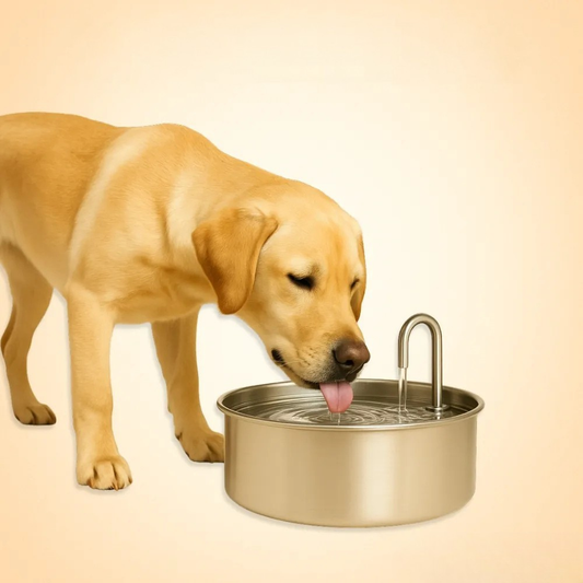 Automatic Pet Water Fountain with Stainless Steel Bowl and Circulation Pump, 8 Liter
