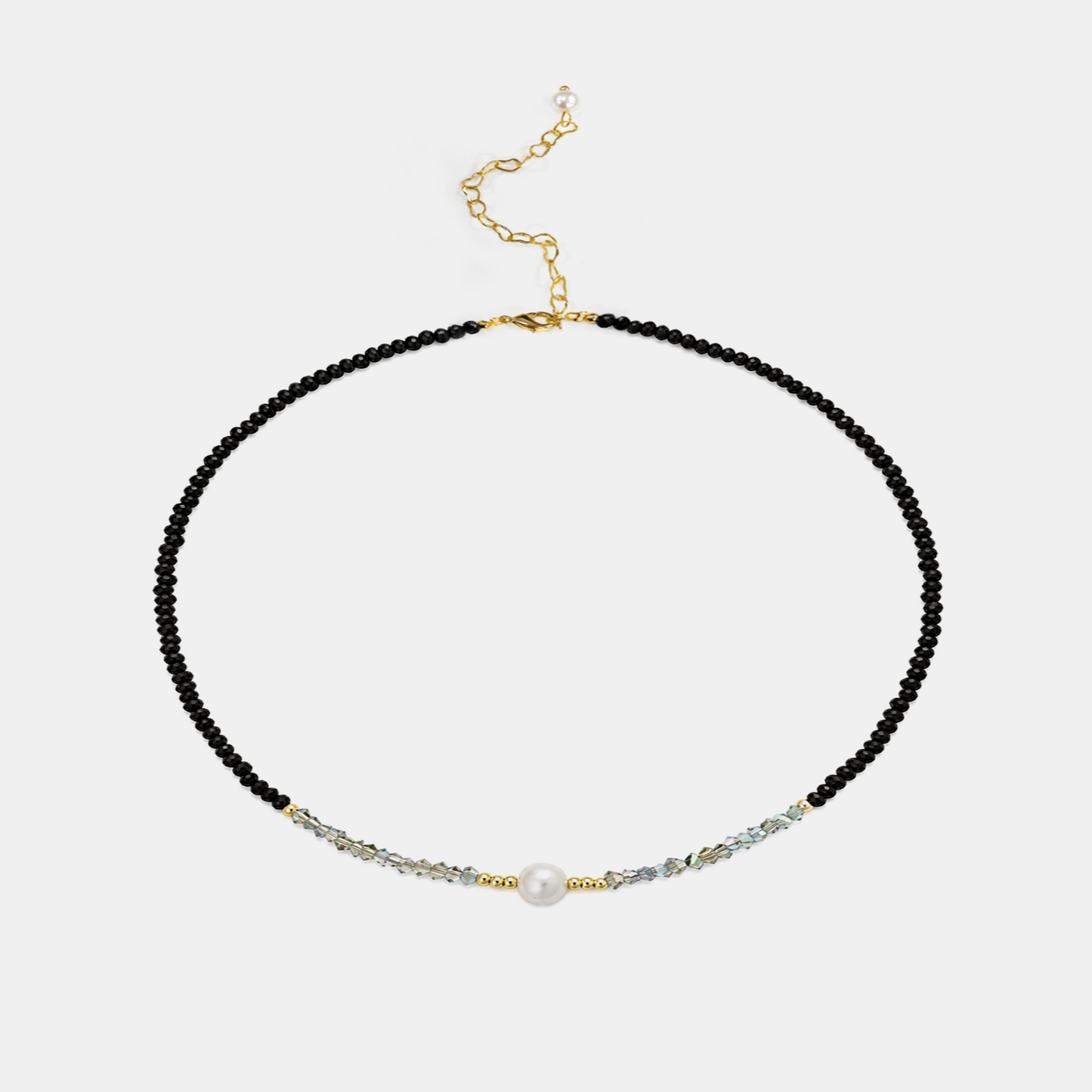 Synthetic Resin Choker Necklace with Smooth Finish and Adjustable Clasp
