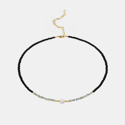Synthetic Resin Choker Necklace with Smooth Finish and Adjustable Clasp