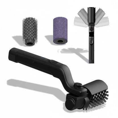 Electric Grill Brush with Motorized Bristles and Rechargeable Battery, Stainless Steel