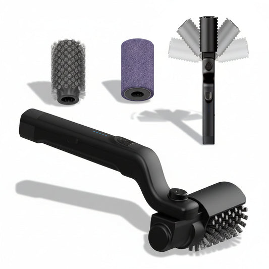 Electric Grill Brush with Motorized Bristles and Rechargeable Battery, Stainless Steel
