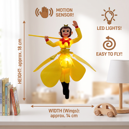 Flying Monkey Toy with Motion Sensor and Colorful LED Lights for Kids