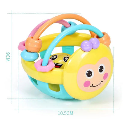 Textured Teething Ball with Movable Rings and Sensory Surfaces