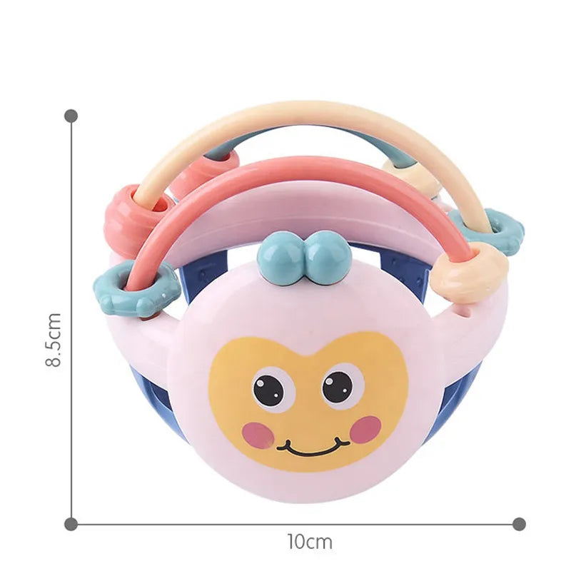 Textured Teething Ball with Movable Rings and Sensory Surfaces