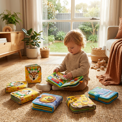 Touch and Feel Animal Storybook Range in Eight Themes with Interactive Pages for Reading at Home or Away
