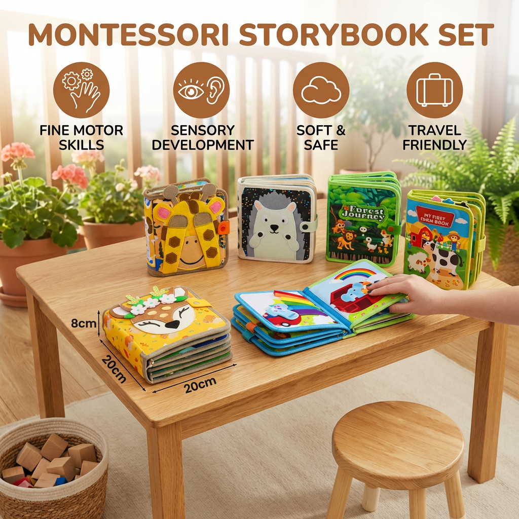 Touch and Feel Animal Storybook Range in Eight Themes with Interactive Pages for Reading at Home or Away