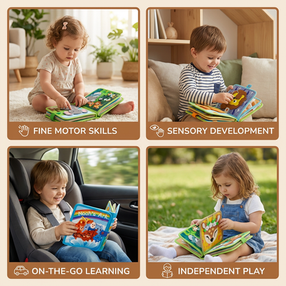 Touch and Feel Animal Storybook Range in Eight Themes with Interactive Pages for Reading at Home or Away