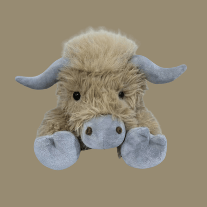 Highland Cow Plush Toy  Soft Brown Fluffy Farm Animal - Product detail 5