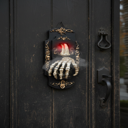 Motion Sensor Doorbell Spray Prop with Sound and Light Effects for Halloween Decorations