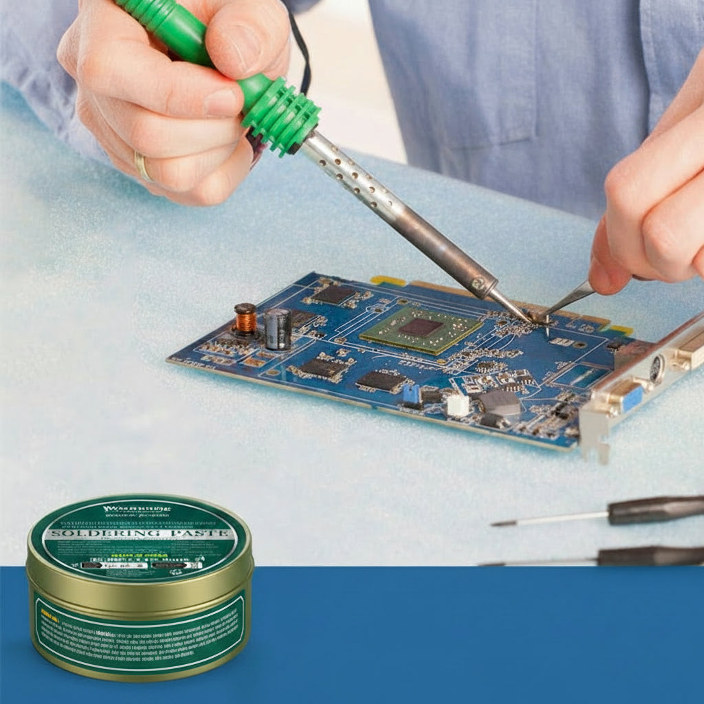 Soldering Flux Paste with Lead Free Formula and Iron Box Container