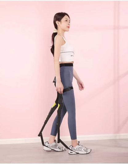 Wearable Folding Chair with Adjustable Body Strap and Non Slip Foot Mat for Outdoor Activities