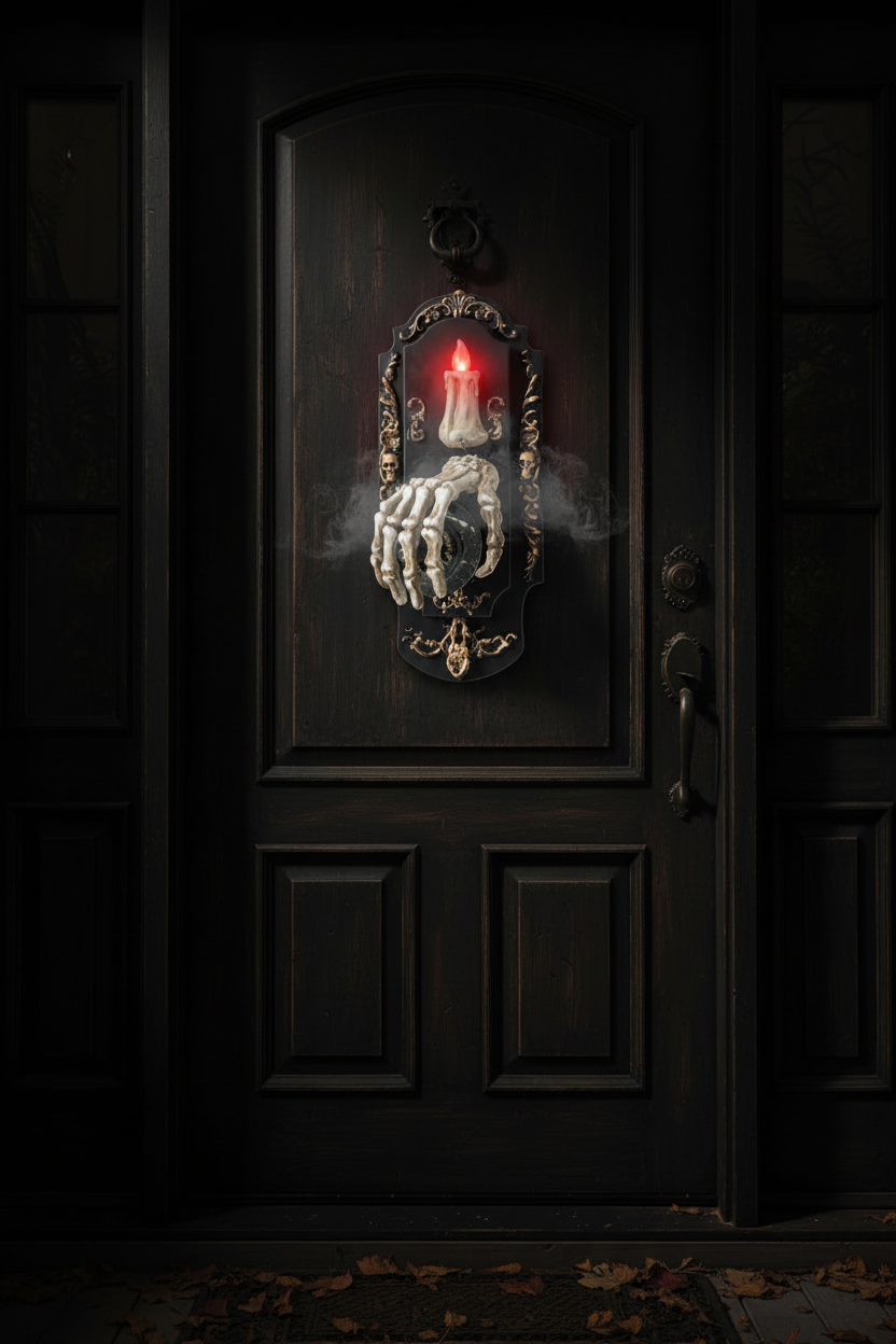 Halloween Doorbell Prop with Sound, Light, and Touch Effects for Ghost House Displays