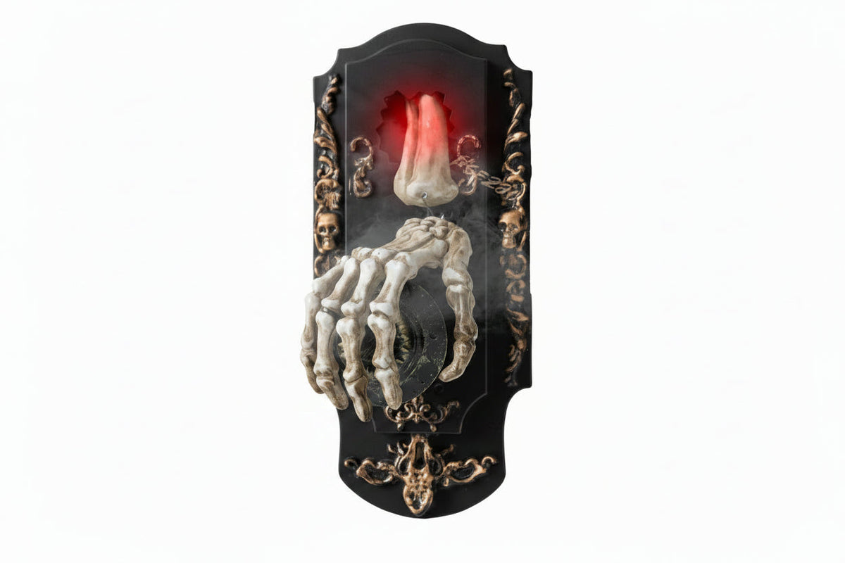 Halloween Doorbell Prop with Sound, Light, and Touch Effects for Ghost House Displays