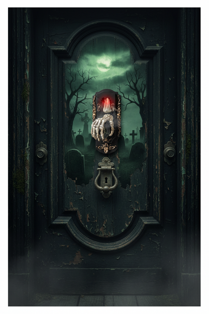 Halloween Doorbell Prop with Sound, Light, and Touch Effects for Ghost House Displays