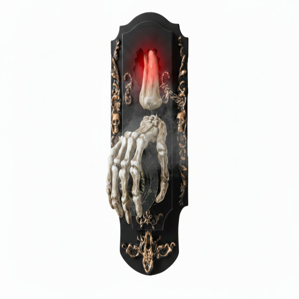 Motion Sensor Doorbell Spray Prop with Sound and Light Effects for Halloween Decorations
