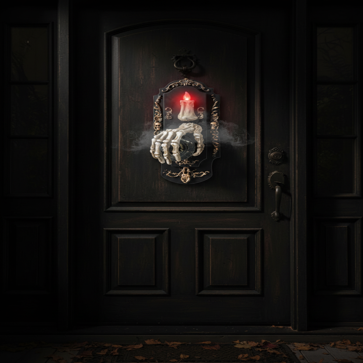 Motion Sensor Doorbell Spray Prop with Sound and Light Effects for Halloween Decorations