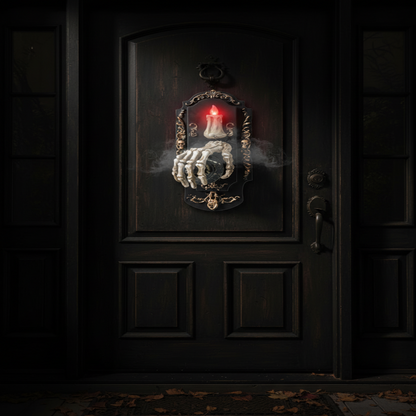 Motion Sensor Doorbell Spray Prop with Sound and Light Effects for Halloween Decorations