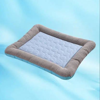 Pet Cooling Mat with Breathable Ice Silk Surface and Edge Stitching for Dogs and Cats