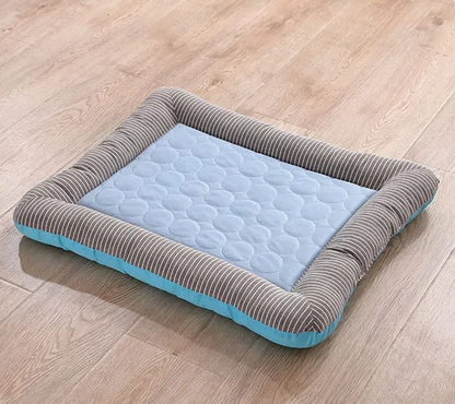Pet Cooling Mat with Breathable Ice Silk Surface and Edge Stitching for Dogs and Cats