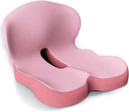 Memory Foam Seat Cushion with Non Slip Base and Machine Washable Cover