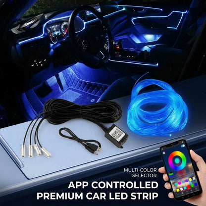 RGB LED Strip Lights for Car Interior with App Control and Flexible Design