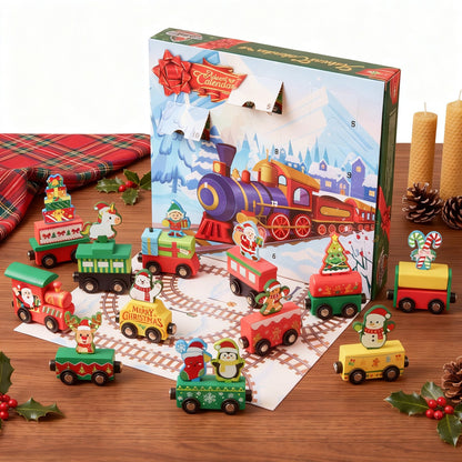 12 Day Magnetic Train Countdown Calendar with Linking Cars for Preschoolers