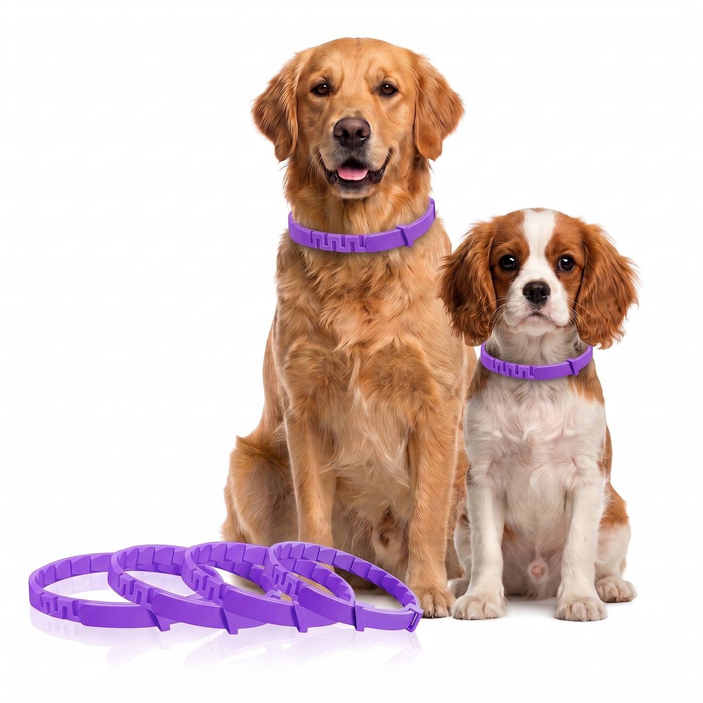 4 Pack Flea & Tick Collar for Dogs, Waterproof Adjustable Protection, Small, Medium & Large Dogs & Puppies