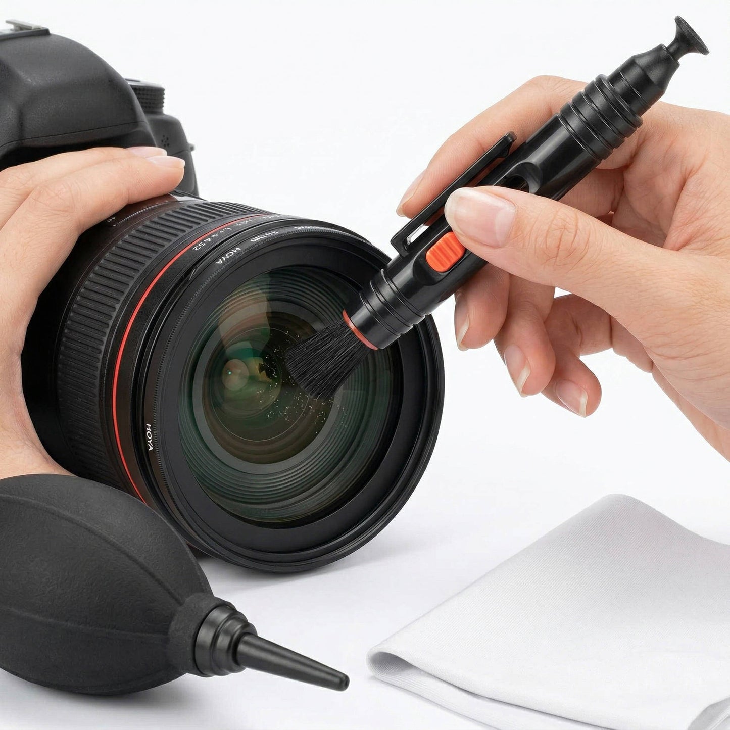 Camera Lens Cleaning Kit, Lens Pen, Air Blower & Microfiber Cloth for Canon, Nikon, Sony, Pentax DSLR, Filters & Cell Phones