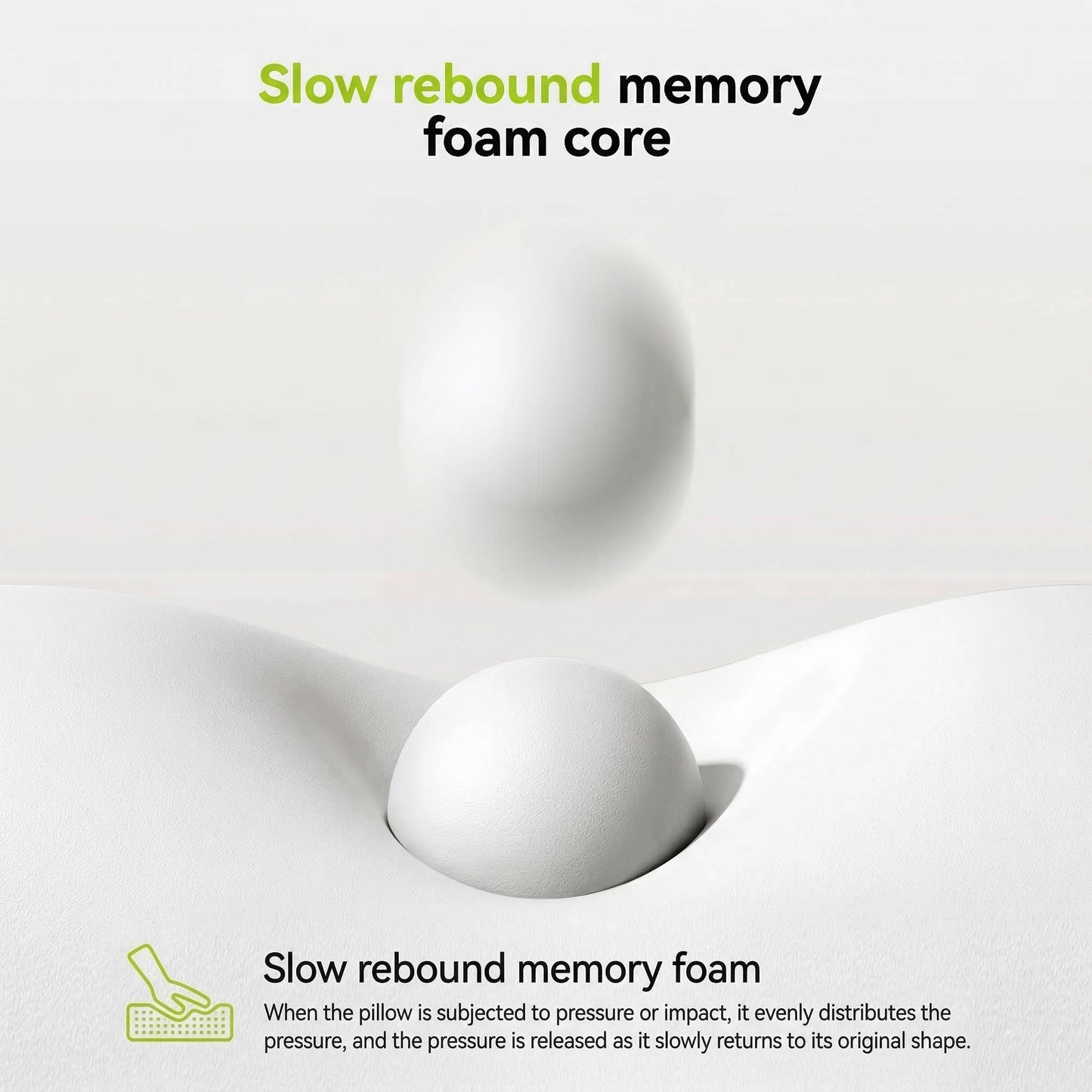 Cervical Memory Foam Neck Pillow, Ergonomic Cooling Support for Side & Back Sleepers with Adjustable Ice Silk Case