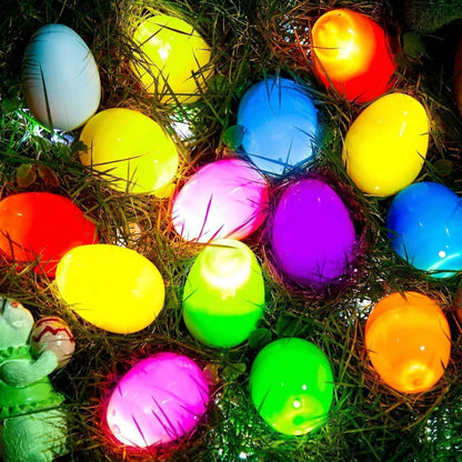 Clear Fillable Plastic Easter Eggs for Crafts & Decorating, Transparent DIY Easter Egg Ornaments for Easter Basket Fillers