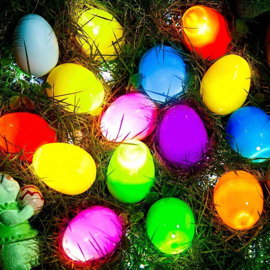 Clear Fillable Plastic Easter Eggs for Crafts & Decorating, Transparent DIY Easter Egg Ornaments for Easter Basket Fillers